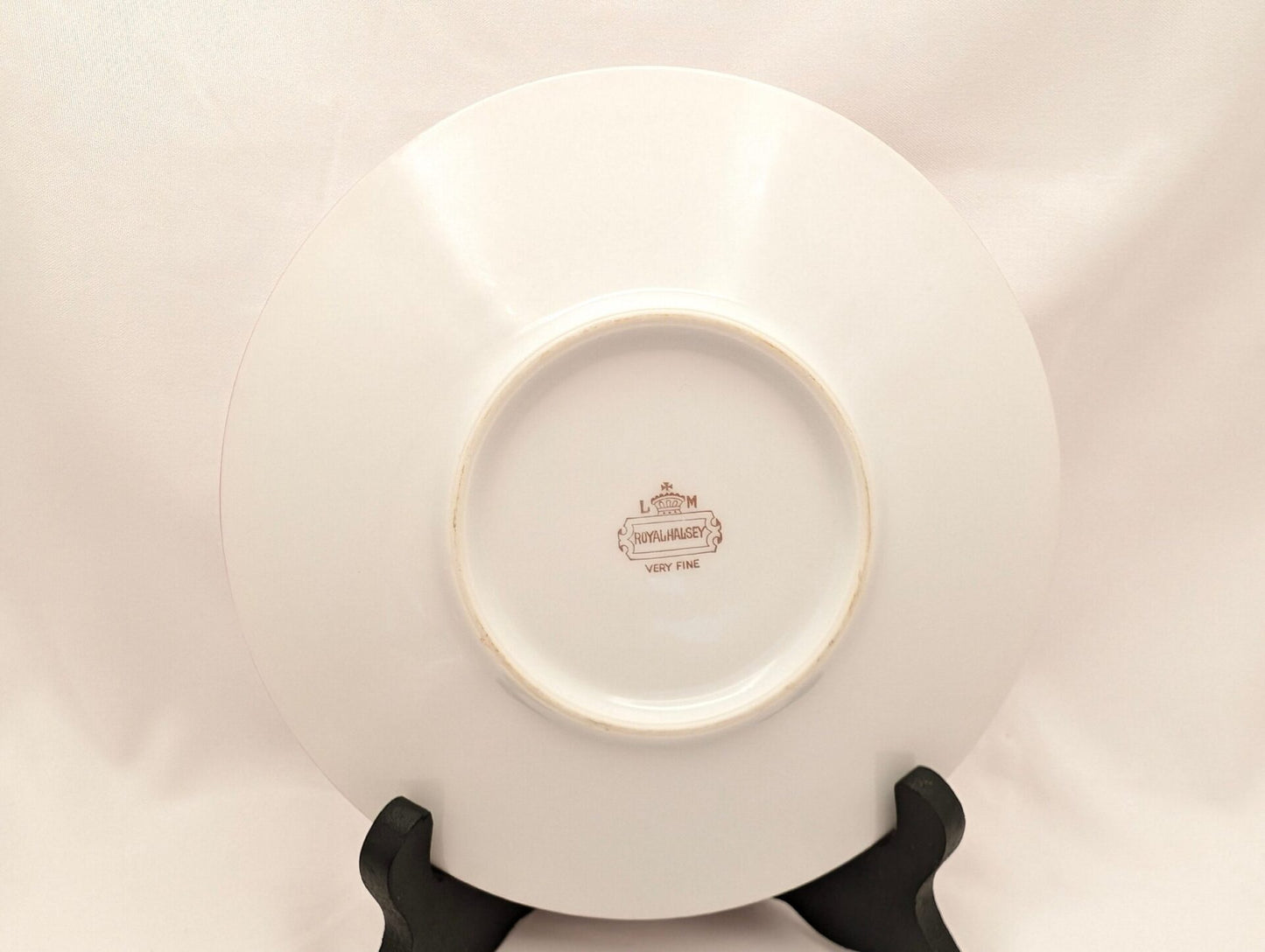 Elegant Royal Halsey Pink Lusterware Teacup & Saucer Set with Rose Pattern – Vintage Collectible Porcelain image 7