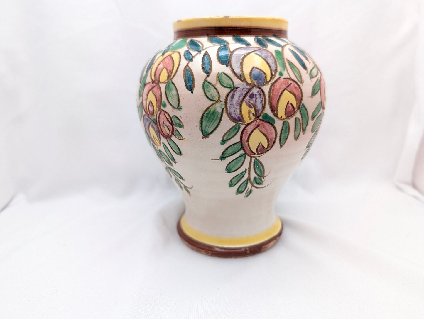 Italian Sgraffito Art Pottery Vase Marked & Handpainted - Boho Rustic Vintage MCM image 5