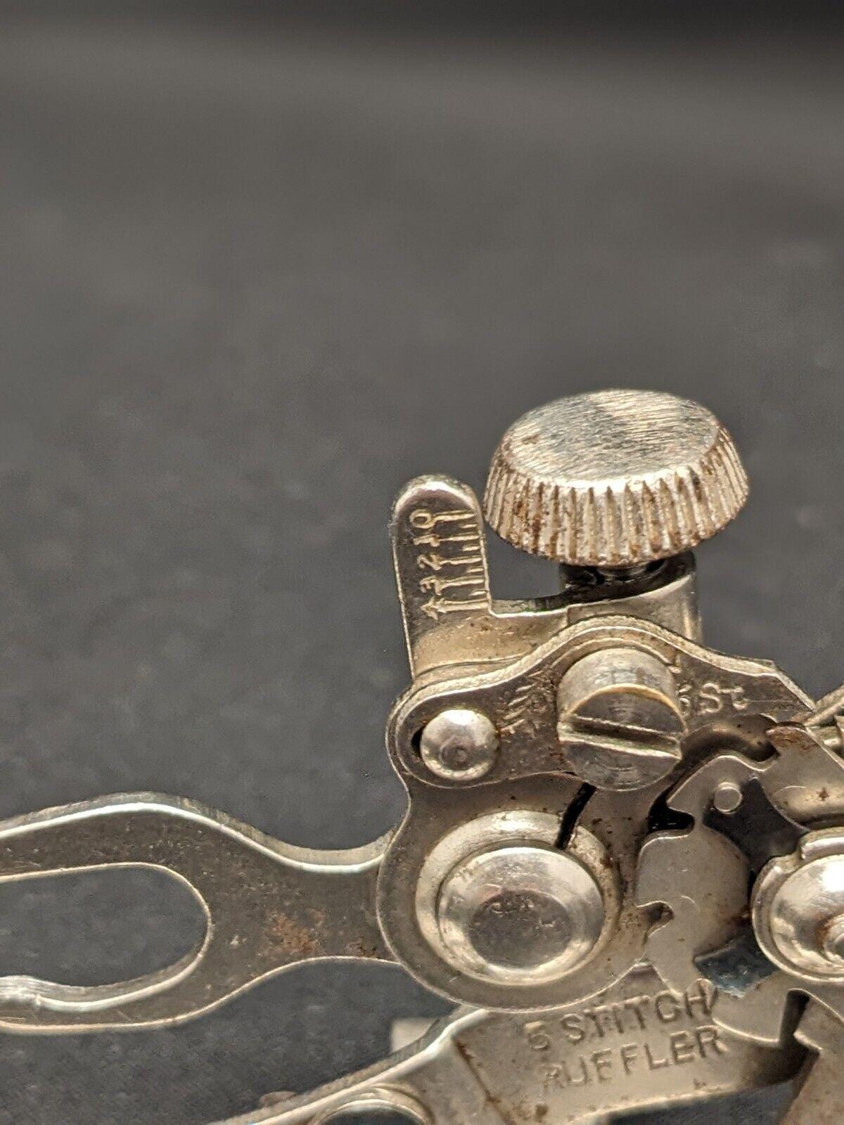 Vintage Greist Rotary 5 Stitch Ruffler Top Clamp Sewing Machine Attachment for a White Rotary - Working - See Measurements image 3