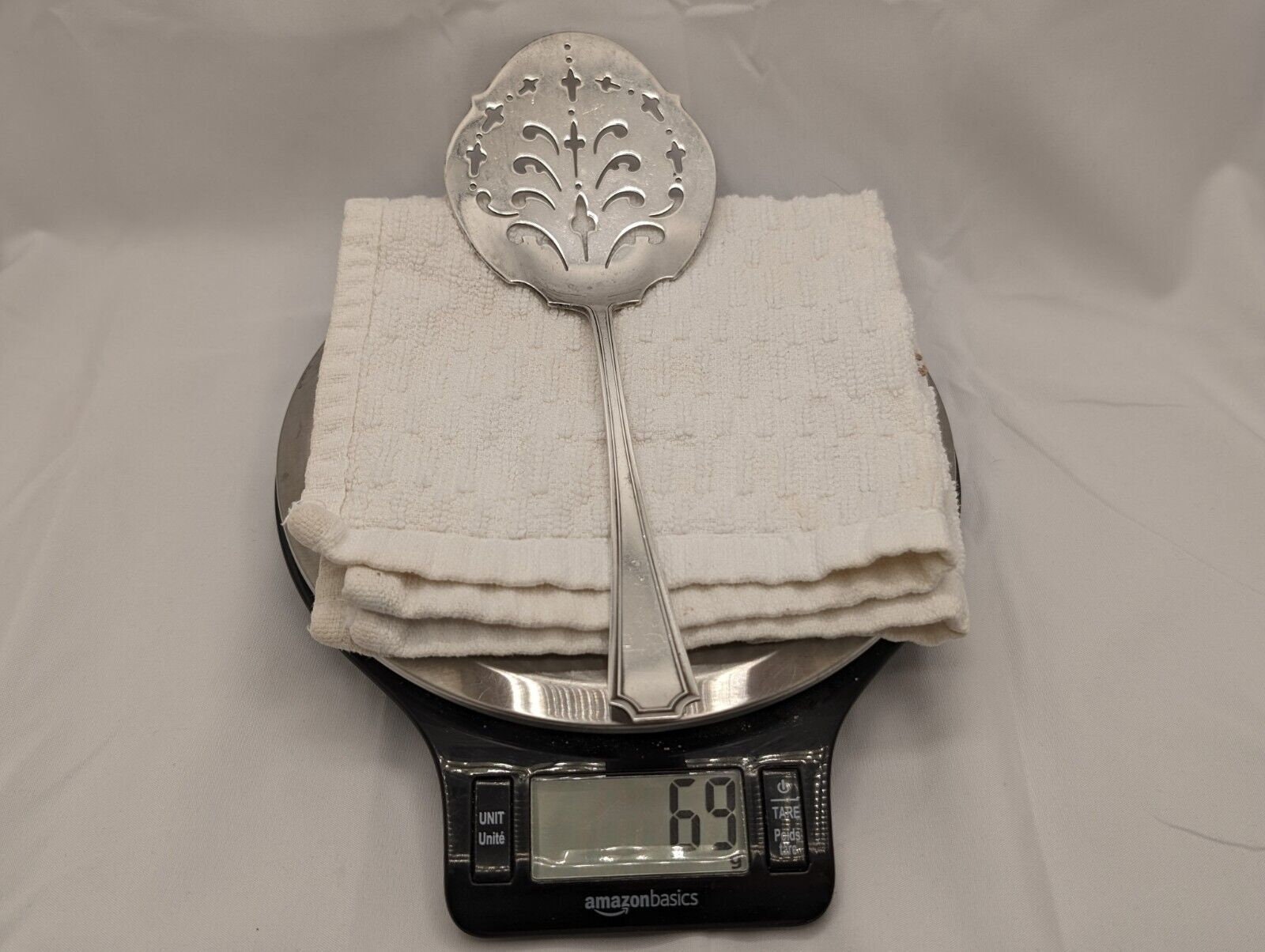 Gorham Durgin Fairfax Sterling Silver Flat Server 8 1/4" Pierced No Monogram 69g - Vintage Dining Collectible image 1