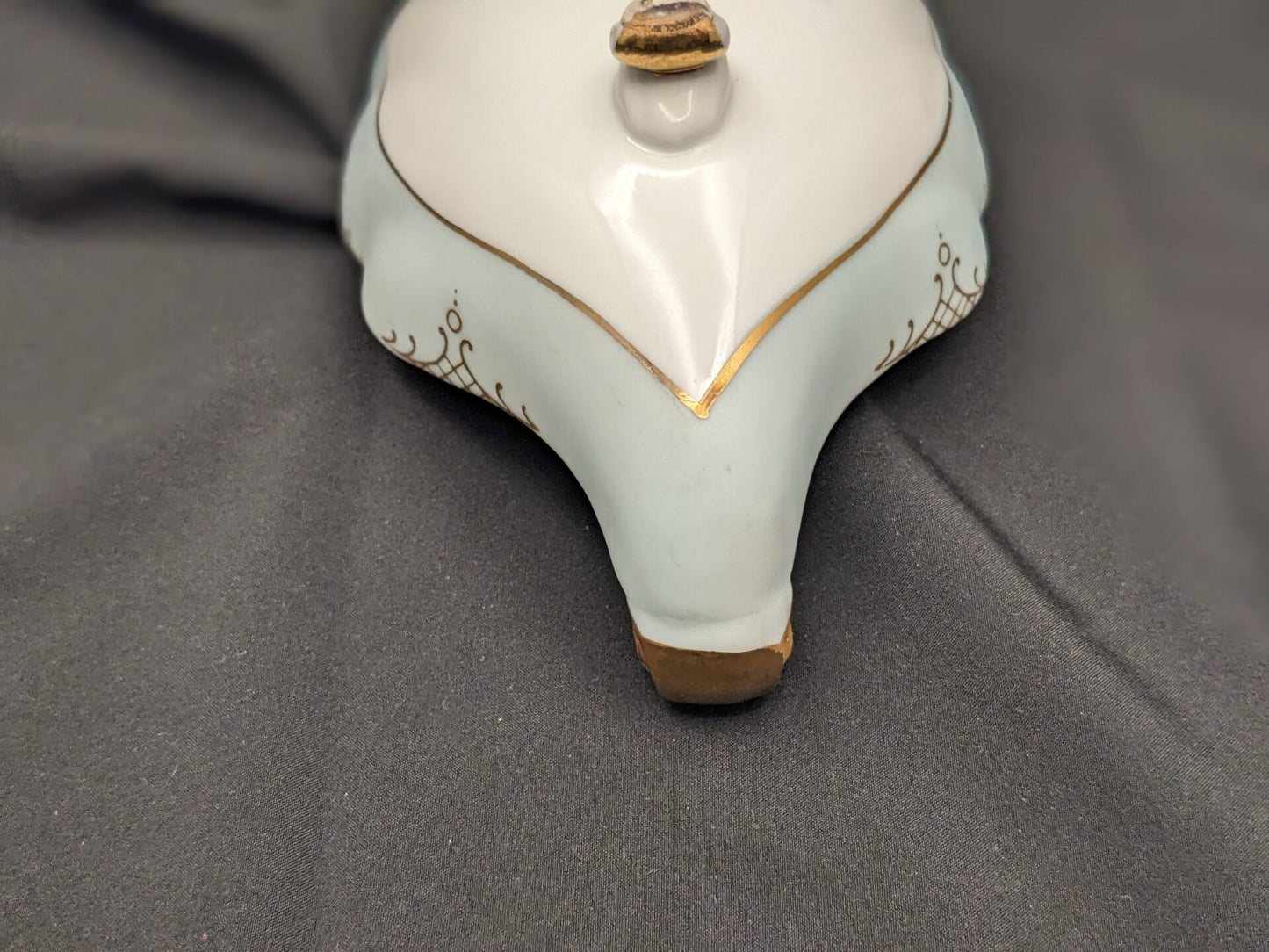 Hand Painted Dresser Bowl Marked Ardalt Lenwile - Porcelain Footed Bowl - 1950s Japan image 6