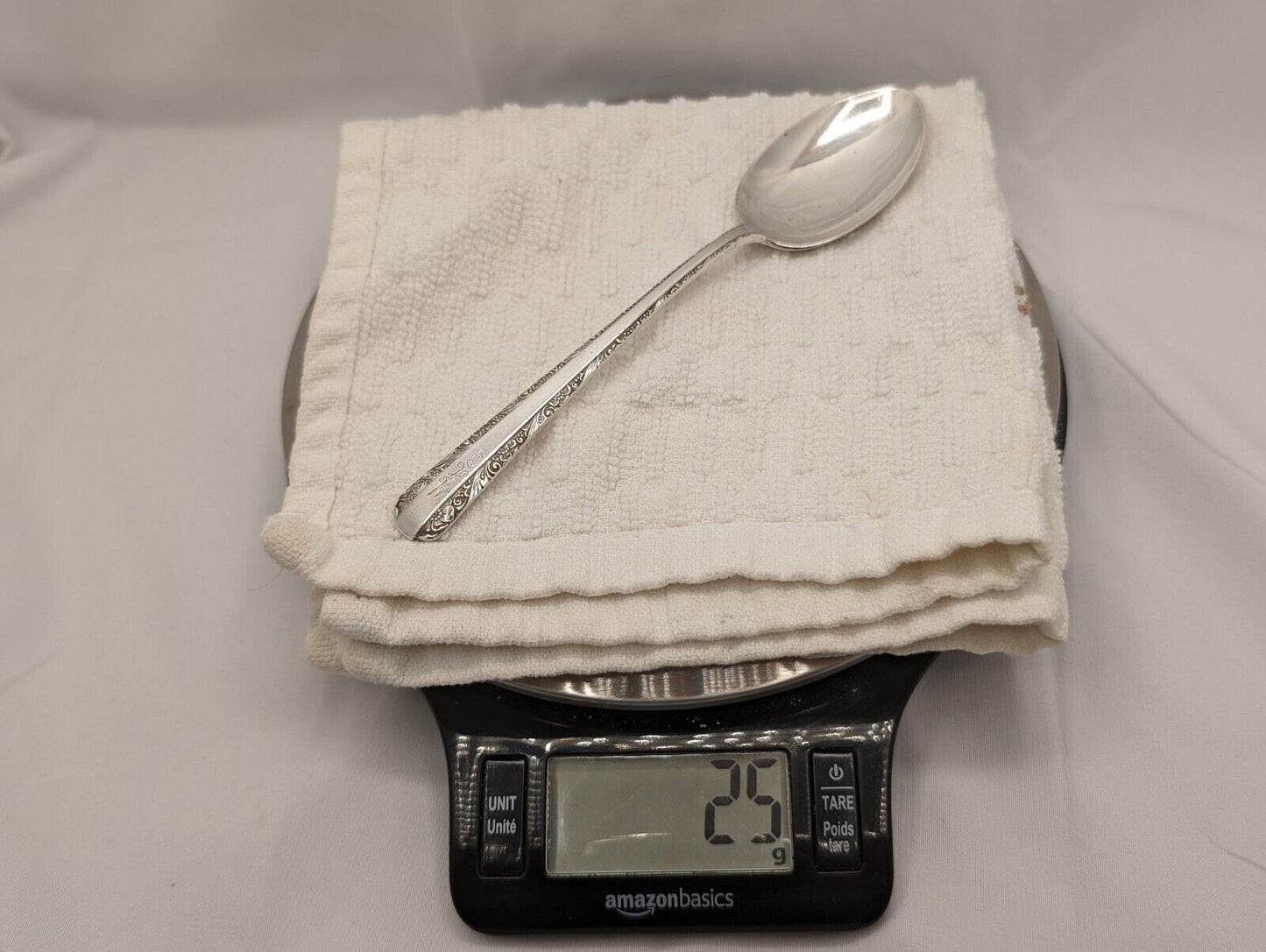 Vintage Towle Candlelight 1934 Sterling Silver Teaspoon 6" Monogrammed- 25g Antique Collectible Utensil image 8
