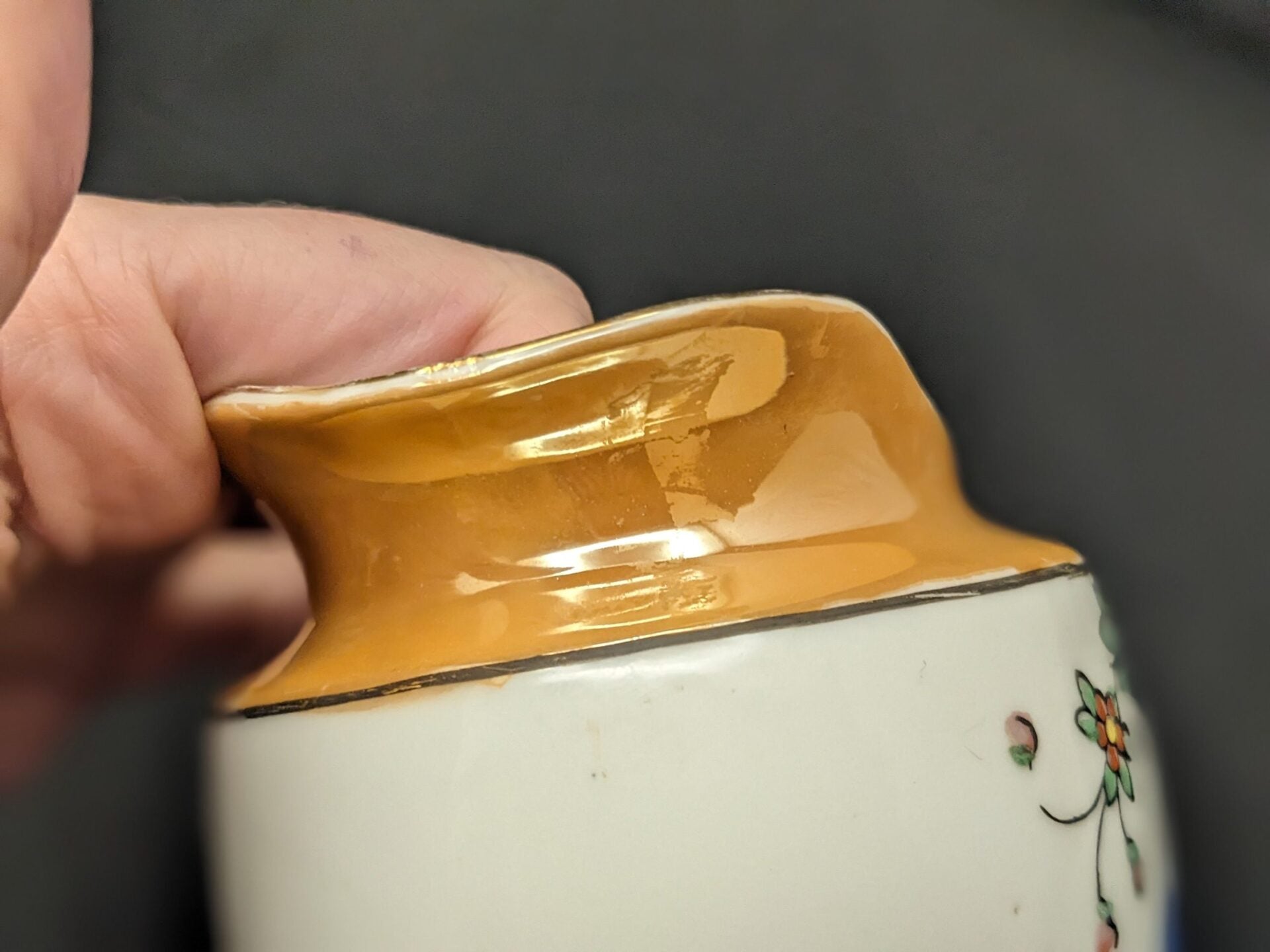 Handpainted Tea Pot, Sugar Bowl, and Creamer Set in Orange Vintage Lusterware - Made by Tashiro Shoten Ltd Nagoya, Japan image 8