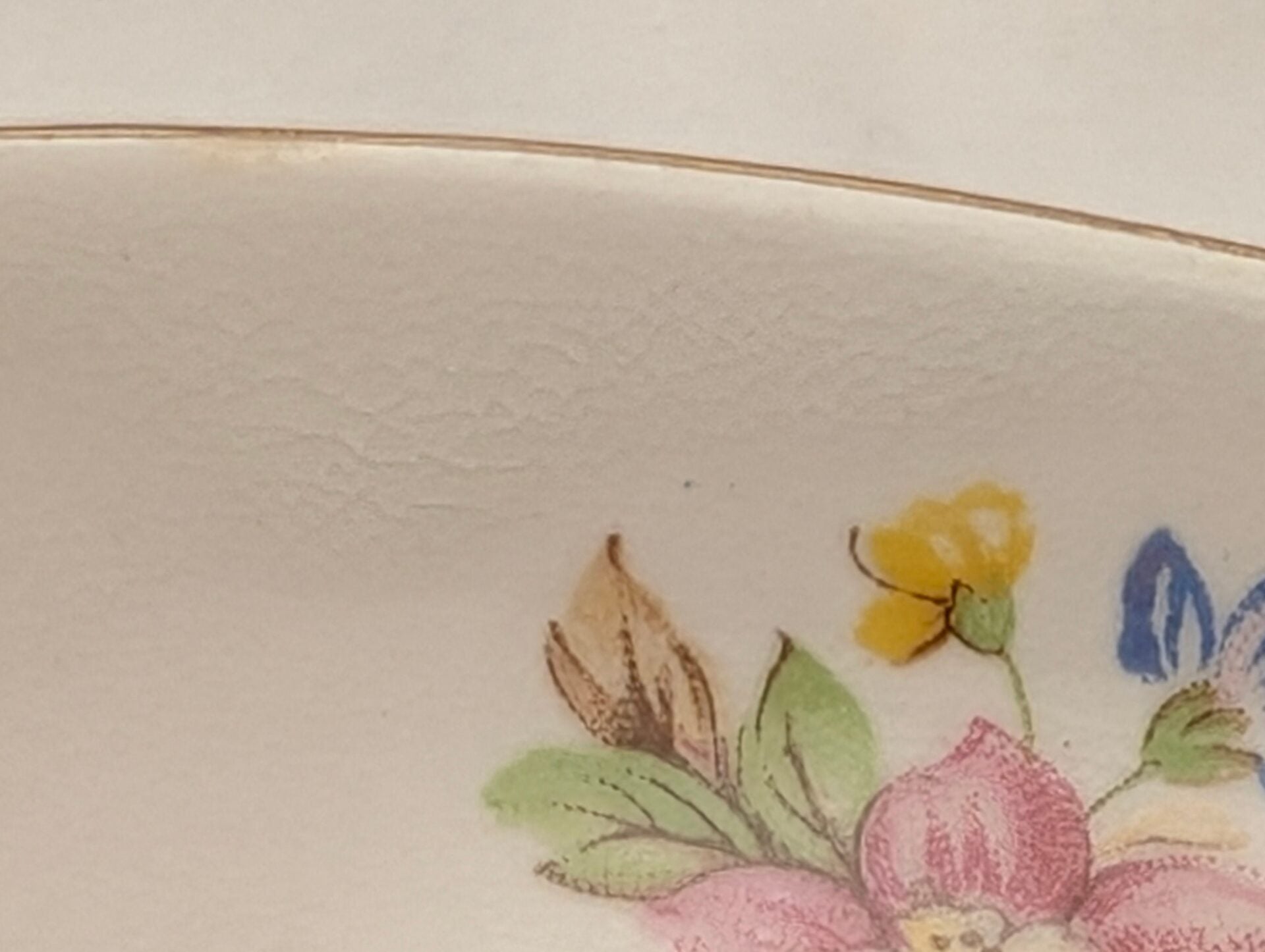 Duchess Bone China Teacup & Saucer Set with Delicate Floral Pattern and Gilt Trim-Made in England image 8