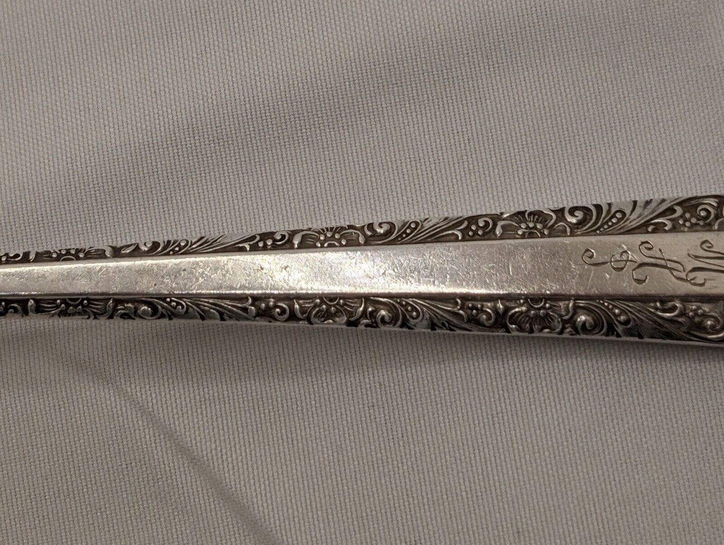 Vintage Towle Candlelight 1934 Sterling Silver Teaspoon 6" Monogrammed- 25g Antique Collectible Utensil image 5
