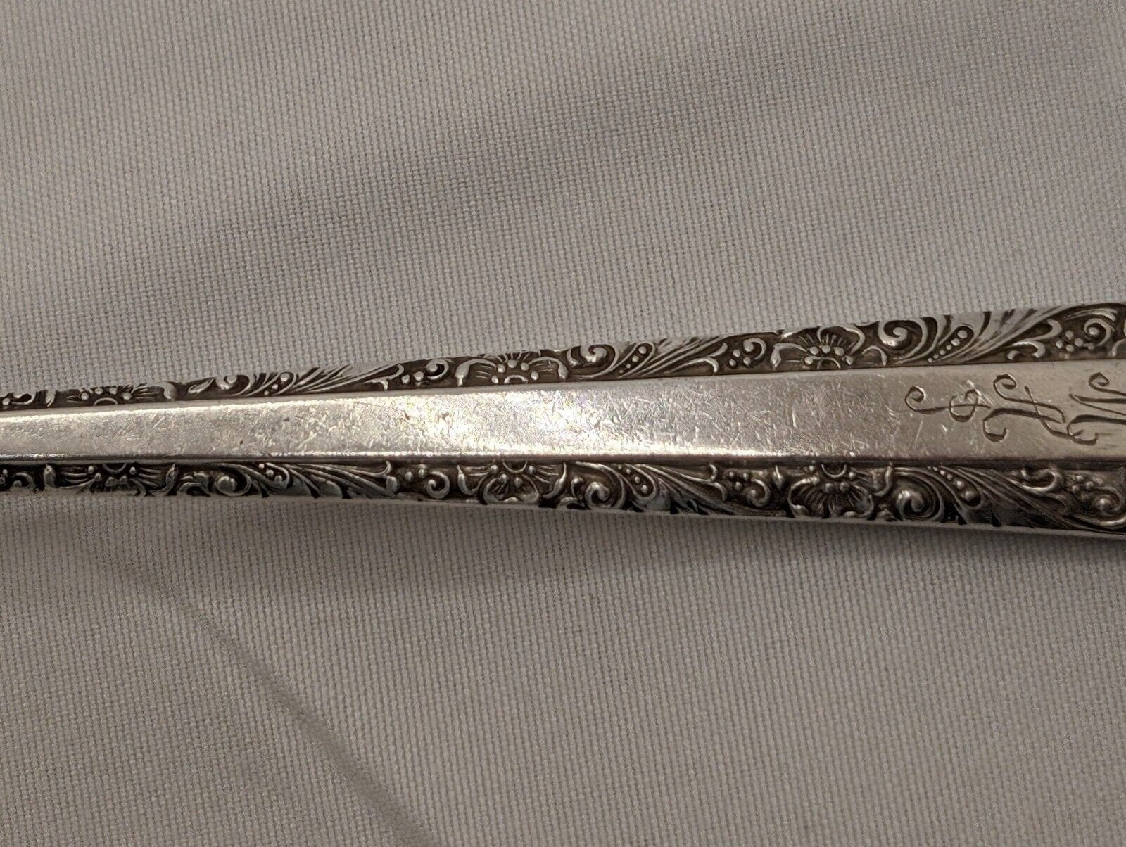 Vintage Towle Candlelight 1934 Sterling Silver Teaspoon 6" Monogrammed- 25g Antique Collectible Utensil image 5