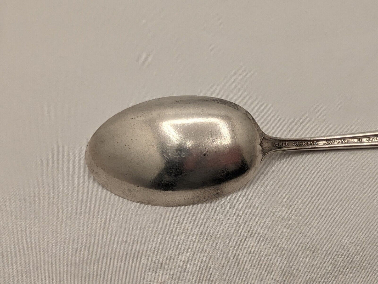 Vintage Towle Candlelight 1934 Sterling Silver Teaspoon 6" Monogrammed- 25g Antique Collectible Utensil image 1